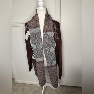 Wrangler Retro Geometric Knit Open Cardigan size XL